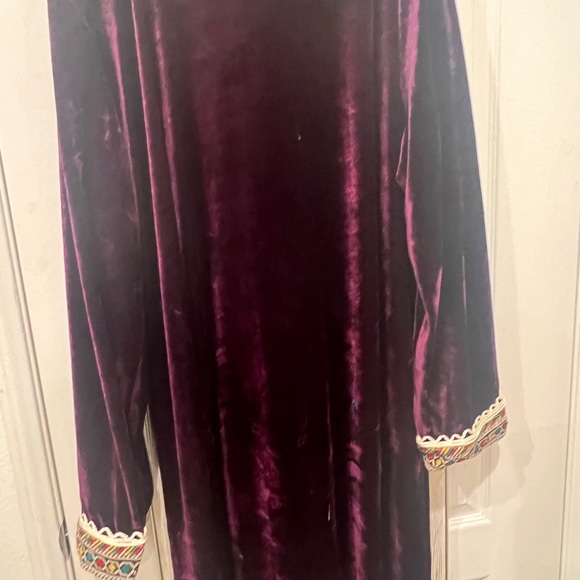Abaya kaftan velvet embroidery fit up to 26” size XL - 2XL - Picture 7 of 8